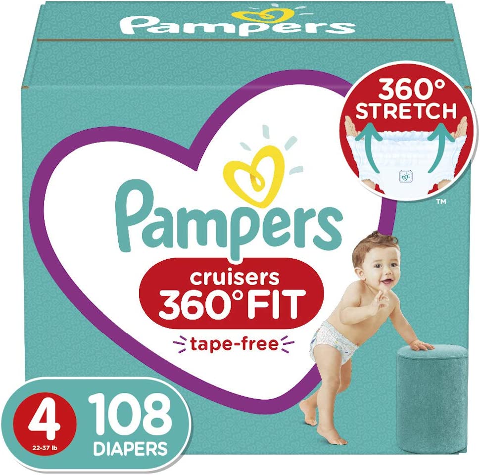 230816060951247_1 Diapers Size 5, 128 Count - Pampers Pull On Cruisers 360° Fit Disposable Baby Diapers with Stretchy Waistband, (Packaging & Prints May Vary) - Image 1